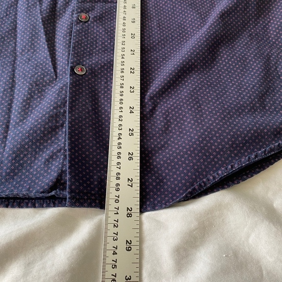 Denim & Flower Men's Purple Allover Micro Houndstooth LS Button Shirt Medium - Picture 12 of 14